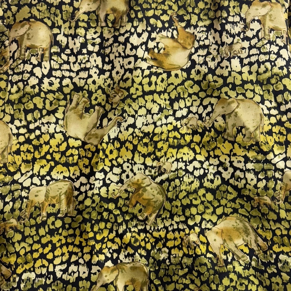 Silkland Vintage Elephant Top Button Up Size 10 - Picture 6 of 9